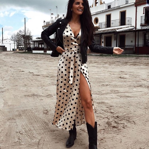 GORGEOUS ZARA NWT Polka Dot Dress - Picture 3 of 8